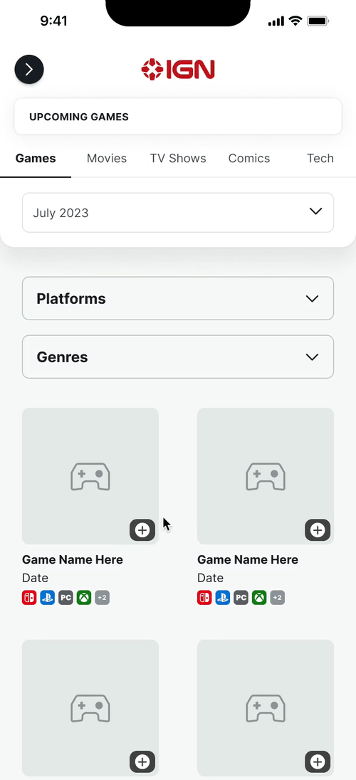 Dropdown and multi-select games gif