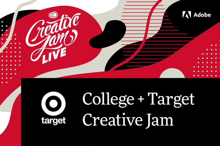 Advertisement image of the Adobe XD  College and Target Creative Jam.